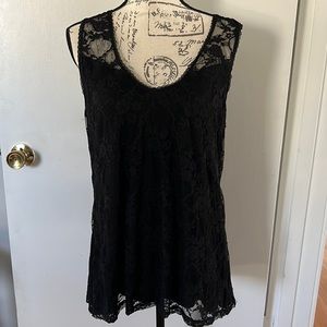 Torrid Lace overlay black cami top ~ Size 0